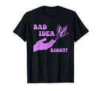 Funny Girl Olivia Retro Bad Ideas Papillons Citation Femme T-Shirt