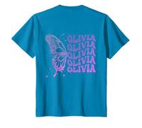 Funny Girl Retro Olivia Prénom personnalisé sur le dos Meme T-Shirt