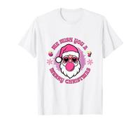 Funny Girls 6 7 Christmas Meme 67 Pink Santa Christmas T-Shirt