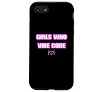 Funny Girls Who Vibe Code, IA Coder Coque pour iPhone SE (2020) / 7/8