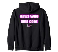 Funny Girls Who Vibe Code, IA Coder Sweat à Capuche
