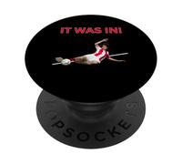 Funny Girls Womens Soccer Player It Was in ! Football Humour PopSockets PopGrip Adhésif