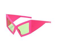 Funny Glasses for Adults, Oversized Kitten Eye Sunglasses, ABS+PC Trendy Hip Hop Eyewear, Fashion Accessories, Lightweight Durable Design, Perfect for Women, Dancers, Parties, and Festivals, 15x8cm