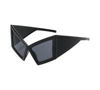 Funny Glasses for Adults, Oversized Kitten Eye Sunglasses, ABS+PC Trendy Hip Hop Eyewear, Fashion Accessories, Lightweight Durable Design, Perfect for Women, Dancers, Parties, and Festivals, 15x8cm