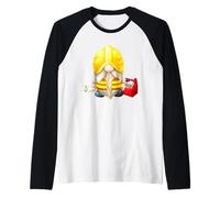 Funny GNOME Construction Worker Matching Family Christmas Manche Raglan