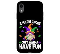 Funny GNOME for Men Women Who Just Wanna Have Fun Mardi Gras Coque pour iPhone XR