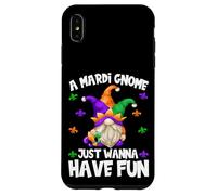 Funny GNOME for Men Women Who Just Wanna Have Fun Mardi Gras Coque pour iPhone XS Max
