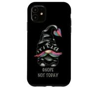 Funny GNOME Pun for Men Punk Rock Biker Gnope Not Today Coque pour iPhone 11