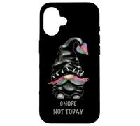 Funny GNOME Pun for Men Punk Rock Biker Gnope Not Today Coque pour iPhone 16