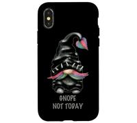 Funny GNOME Pun for Men Punk Rock Biker Gnope Not Today Coque pour iPhone X/XS
