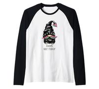 Funny GNOME Pun for Men Punk Rock Biker Gnope Not Today Manche Raglan