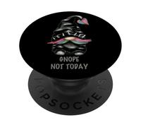 Funny GNOME Pun for Men Punk Rock Biker Gnope Not Today PopSockets PopGrip Adhésif