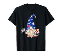 Funny GNOME with Helmet and Target Flag for Race Car Driver T-Shirt