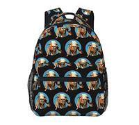 Funny Goat Head Repeat Black Rucksacks Sac à bandoulière antivol léger et polyvalent Sac d'ordinateur professionnel de grande capacité avec fermetures à glissière lisses