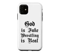 Funny God is Fake Wrestling est Un véritable humaniste athée Gothique Coque pour iPhone 11