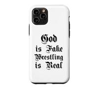 Funny God is Fake Wrestling est Un véritable humaniste athée Gothique Coque pour iPhone 11 Pro
