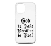 Funny God is Fake Wrestling est Un véritable humaniste athée Gothique Coque pour iPhone 12/12 Pro