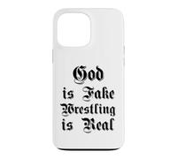 Funny God is Fake Wrestling est Un véritable humaniste athée Gothique Coque pour iPhone 13 Pro Max