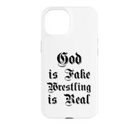 Funny God is Fake Wrestling est Un véritable humaniste athée Gothique Coque pour iPhone 15