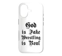 Funny God is Fake Wrestling est Un véritable humaniste athée Gothique Coque pour iPhone 17