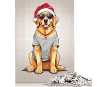 Funny Golden Retriever Puzzles 1000 Pièces Cadeau Unique Jeu Éducatif Défi Jouet À De Qualité Supérieure Peinture Art pour Adultes Et Enfants 1000pcs (75x50cm)