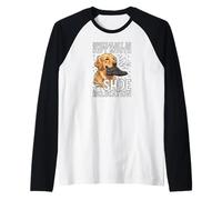 Funny Golden Retriever Soft Mouth Shoe Relocation Dog Manche Raglan
