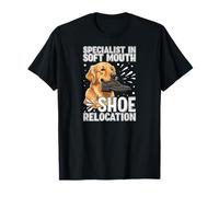 Funny Golden Retriever Soft Mouth Shoe Relocation Dog T-Shirt