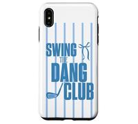 Funny Golf Swing The Dang Club Blue Golf Mom Coque pour iPhone XS Max