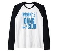 Funny Golf Swing The Dang Club Blue Golf Mom Manche Raglan