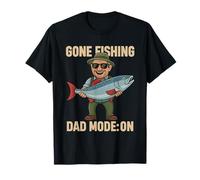 Funny Gone Fishing Dad Mode On Outdoor Fisherman Apparel T-Shirt