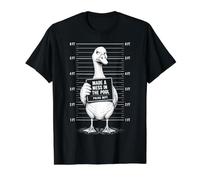 Funny Goose a semé la pagaille dans la Programmation de la Police de la Piscine T-Shirt Graphique avec Valeur, Homme, Noir, S