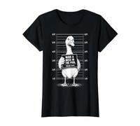Funny Goose a semé la pagaille dans la Programmation de la Police de la Piscine T-Shirt Graphique avec Valeur, Femme, Noir, XS