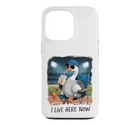 Funny Goose Baseball Stadium Spectator Je vis Ici Maintenant Coque pour iPhone 13 Pro