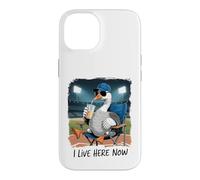 Funny Goose Baseball Stadium Spectator Je vis Ici Maintenant Coque pour iPhone 14