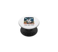 Funny Goose Baseball Stadium Spectator Je vis Ici Maintenant PopSockets PopGrip Adhésif