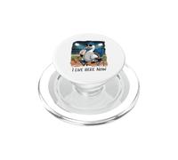 Funny Goose Baseball Stadium Spectator Je vis Ici Maintenant PopSockets PopGrip pour MagSafe