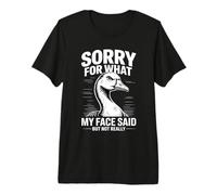 Funny Goose est désolée pour ce Que Mon Visage a Dit, mais Pas Vraiment T-Shirt Haut de Gamme
