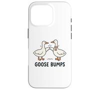 Funny Goose Fist Bump Pun Minimal Cute Animal Illustration Coque pour iPhone 16 Pro