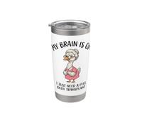 Funny Goose Grandma Old Age Lady Needs New Body Greffe Gobelet isotherme en acier inoxydable double paroi