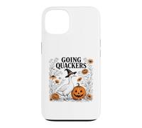 Funny Goose Halloween Witch Pumpkin Fall Spooky Season Coque pour iPhone 13