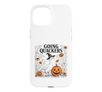 Funny Goose Halloween Witch Pumpkin Fall Spooky Season Coque pour iPhone 15