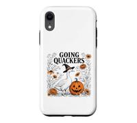 Funny Goose Halloween Witch Pumpkin Fall Spooky Season Coque pour iPhone XR