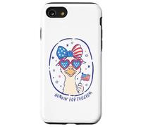 Funny Goose Honkin' for Freedom USA Flag Lunettes patriotiques Coque pour iPhone SE (2020) / 7 / 8