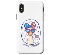 Funny Goose Honkin' for Freedom USA Flag Lunettes patriotiques Coque pour iPhone X/XS
