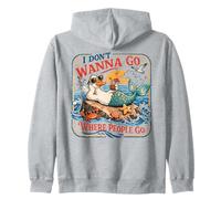 Funny Goose Mermaid Beach, Je ne Veux Pas Aller là où Les Gens Vont Sweat à Capuche