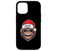 Funny Gorilla Christmas Santa Hat Sunglasses Holiday Xmas Coque pour iPhone 12/12 Pro