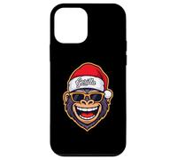 Funny Gorilla Christmas Santa Hat Sunglasses Holiday Xmas Coque pour iPhone 12 Mini