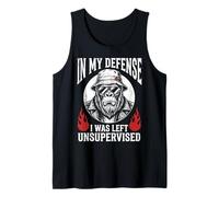 Funny Gorilla in My Defense I Was Left Unsupervised Apparel Débardeur