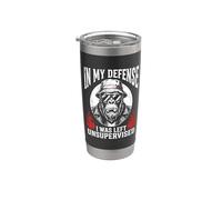 Funny Gorilla In My Defense I Was Left Unsupervised Apparel Gobelet isotherme en acier inoxydable double paroi