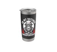 Funny Gorilla In My Defense I Was Left Unsupervised Apparel Gobelet isotherme en acier inoxydable double paroi